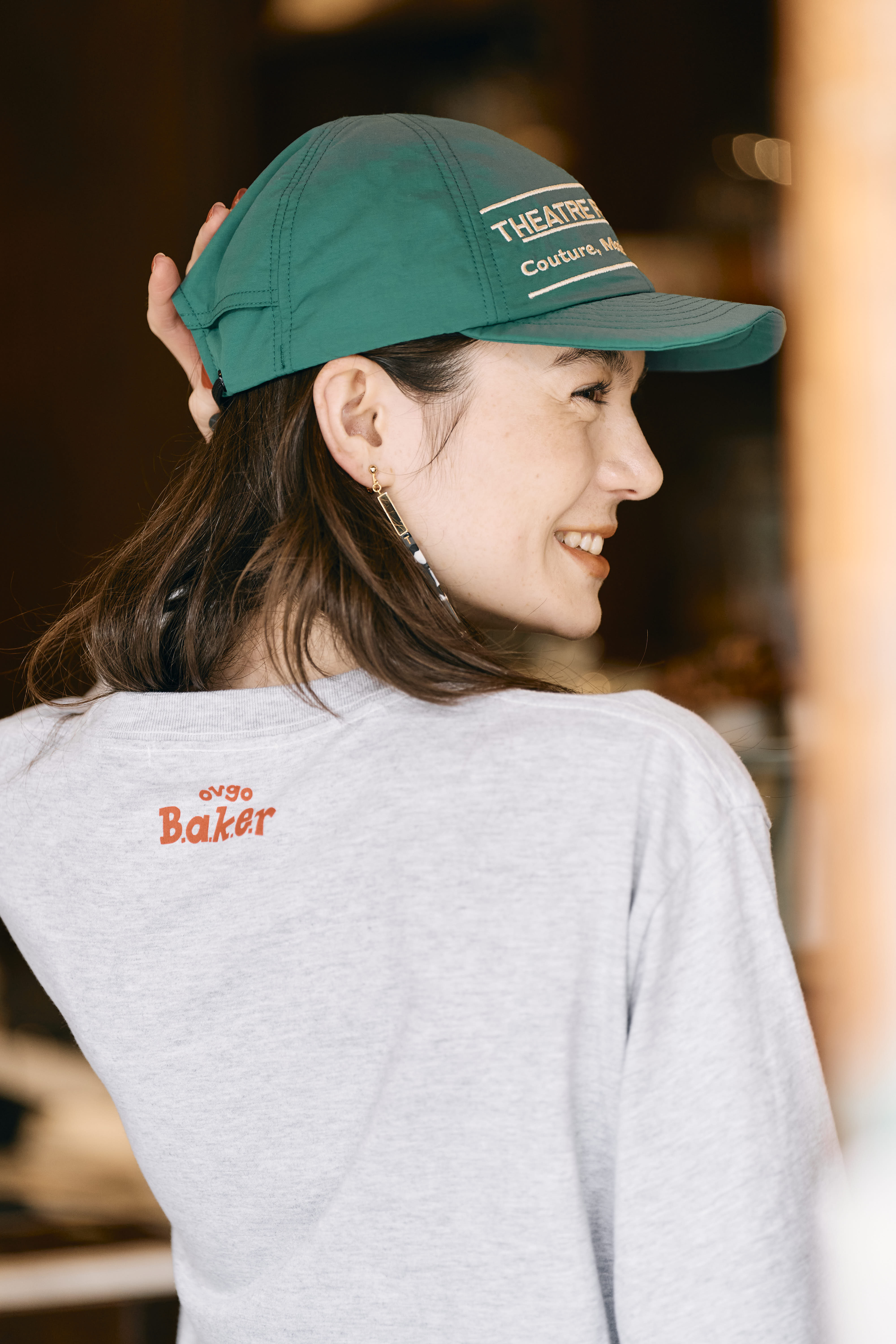 ovgo Baker × THEATRE PRODUCTS collaboration character print long sleeve T-shirt