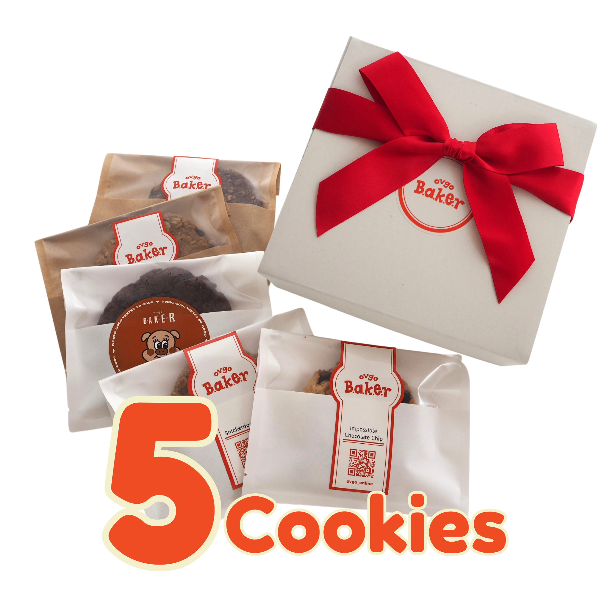 [eGift exclusive] Soft cookie gift box containing 5 cookies