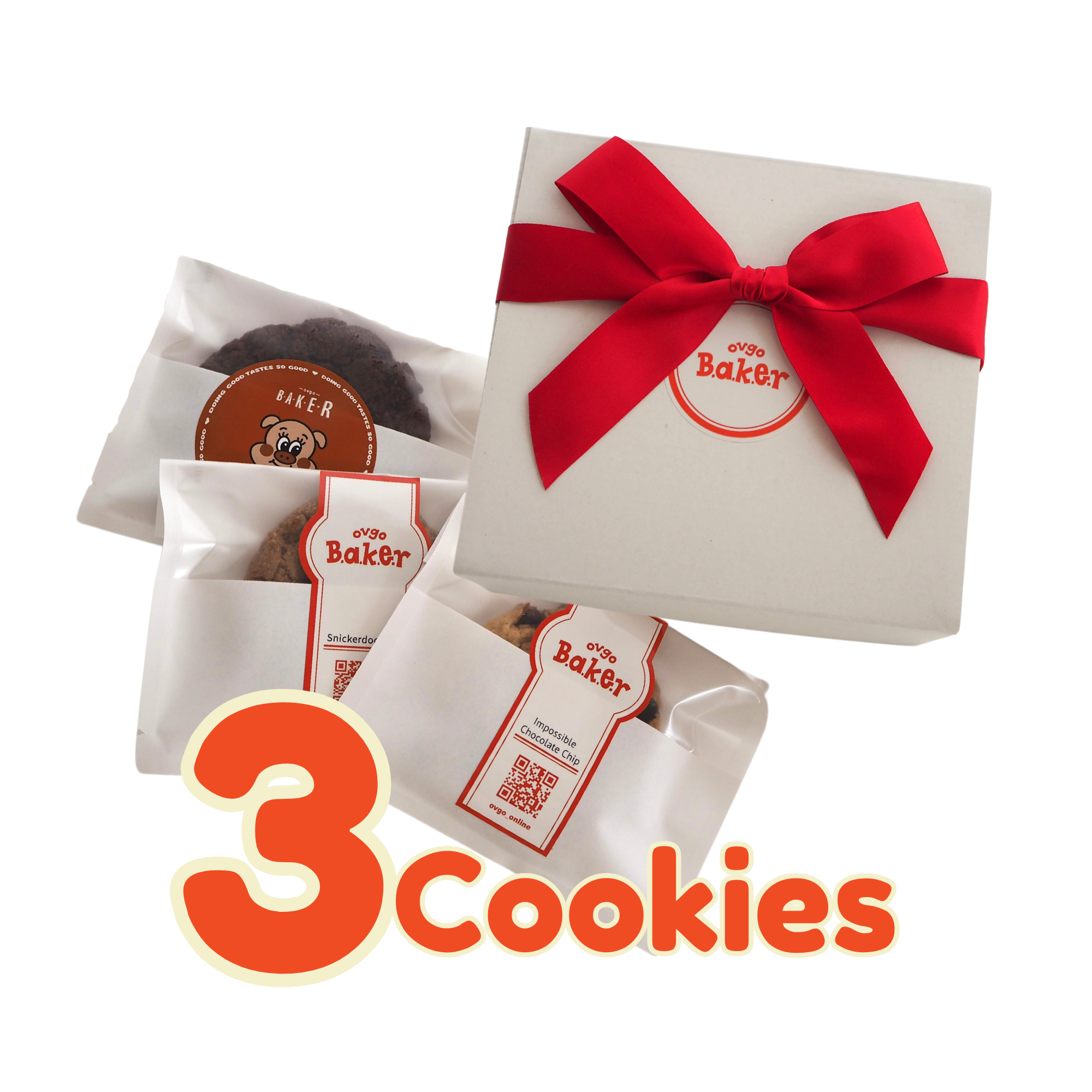 [eGift exclusive] Soft cookie gift box containing 3 cookies