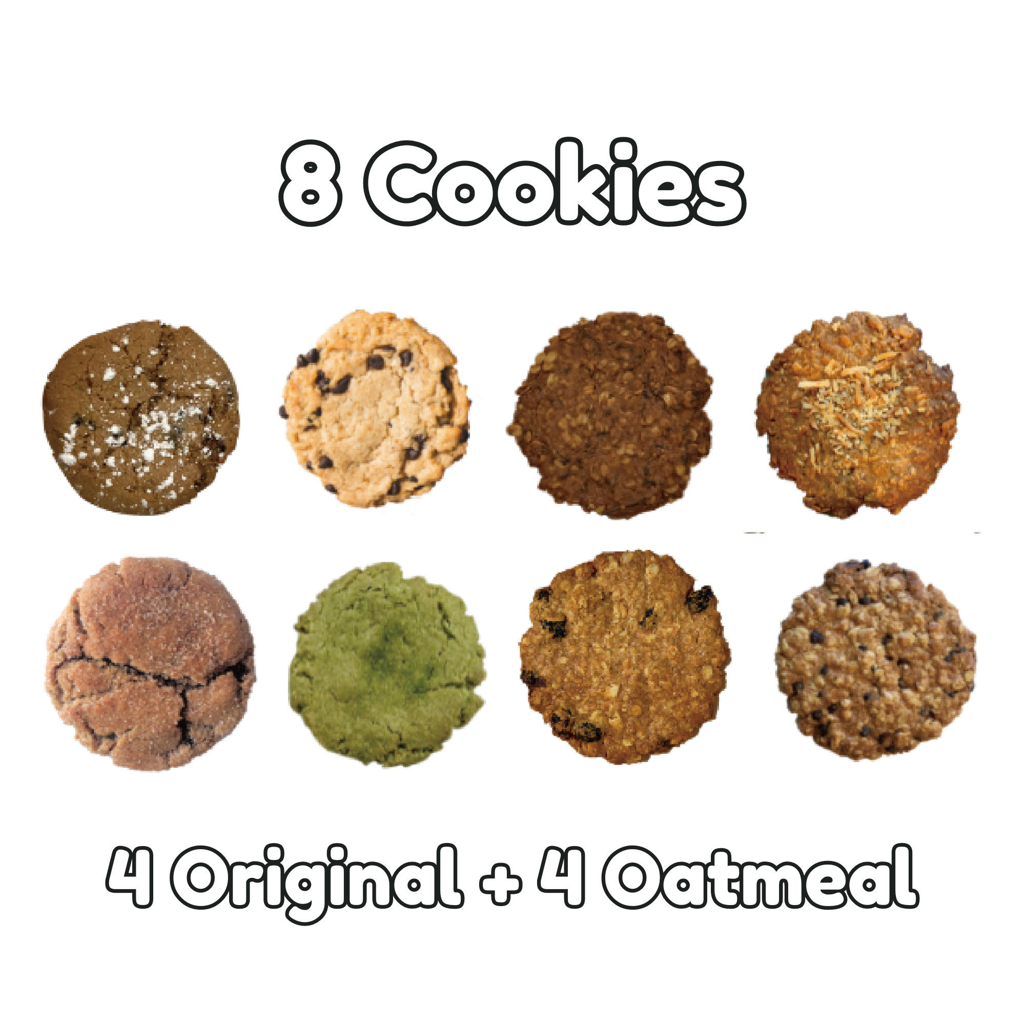 [eGift exclusive] Original x Oatmeal gift box containing 8 cookies (4 soft cookies / 4 oatmeal cookies)